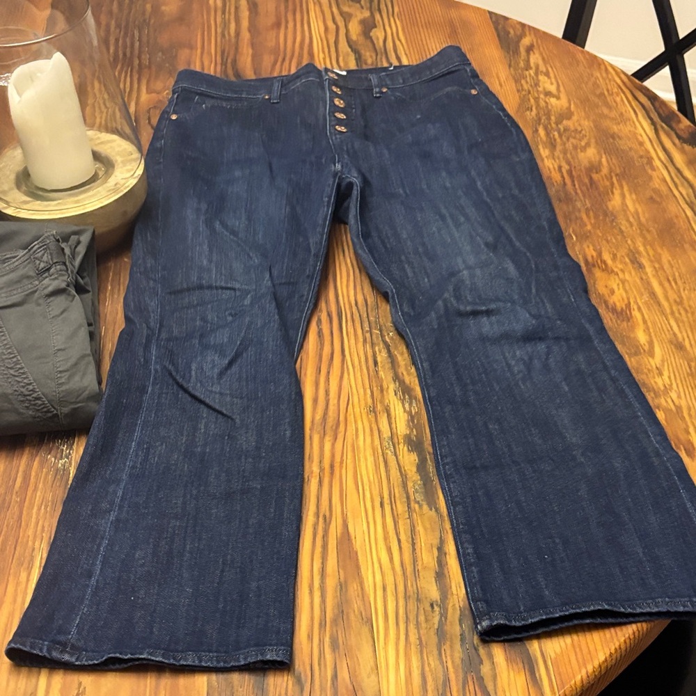LOFT Dark Blue Flare Jeans